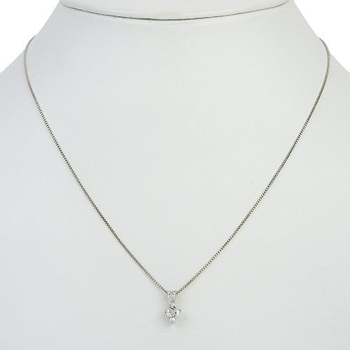 粉红钻石心形项链 D0.214,0.10/PD0.02 K18 白金 WG