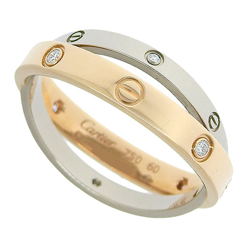 Be Love Ring Diamond K18 Pink Gold PG K18 White Gold WG