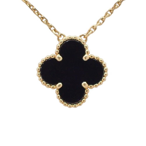 Vintage Alhambra pendant with onyx and 18K yellow gold (YG)