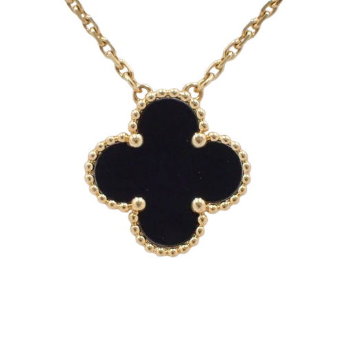 Vintage Alhambra pendant with onyx and 18K yellow gold (YG)