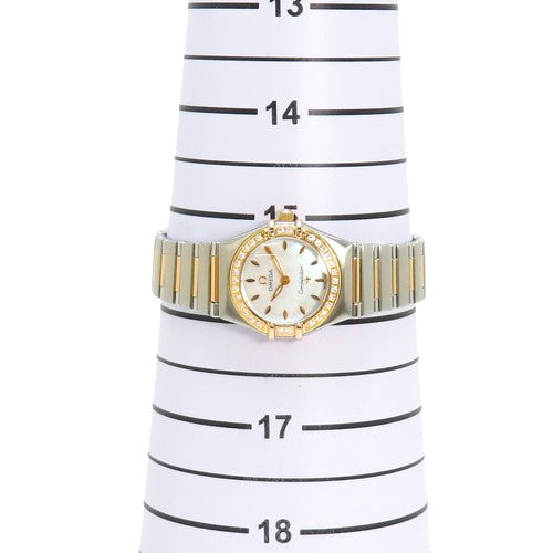 1360.72 コンステレーション K18PG×SS クオーツ ホワイト シェル文字盤 ダイヤベゼル