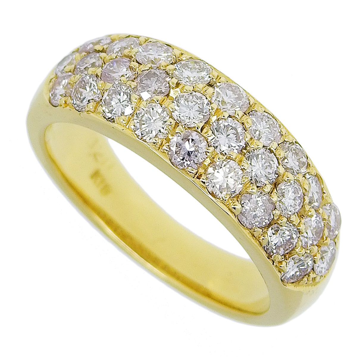 钻石半永恒戒指 D1.211 K18 黄金 YG