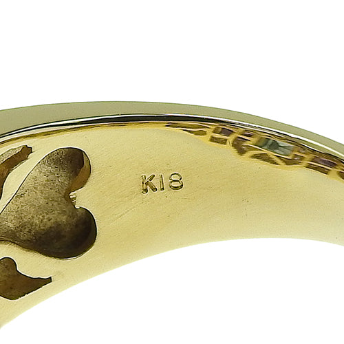 黄玉和钻石戒指 D0.39 K18 黄金 YG