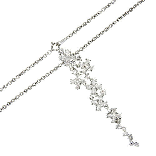 ダイヤモンド ネックレス D2.28,0.84 K18 ホワイトゴールド WG