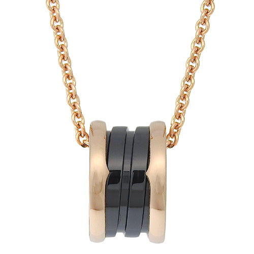B-zero1 Necklace in 18K Pink Gold, PG and Ceramic