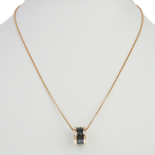 B-zero1 Necklace in 18K Pink Gold, PG and Ceramic