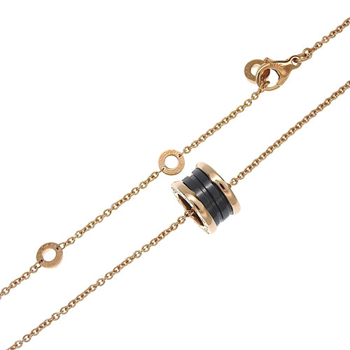 B-zero1 Necklace in 18K Pink Gold, PG and Ceramic