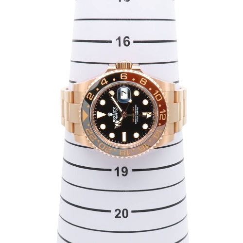 [2022 保修] 126715CHNR GMT-Master II，18K 永恒玫瑰金，RG，随机号码，自动，黑色