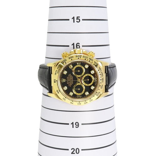 16518G Daytona 黄金/皮革 A字头 自动上链 黑色