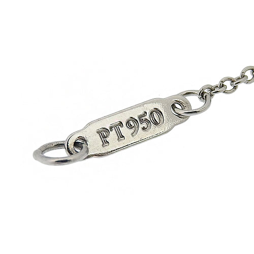 Open flower necklace with diamonds in Pt950 platinum and paved diamonds