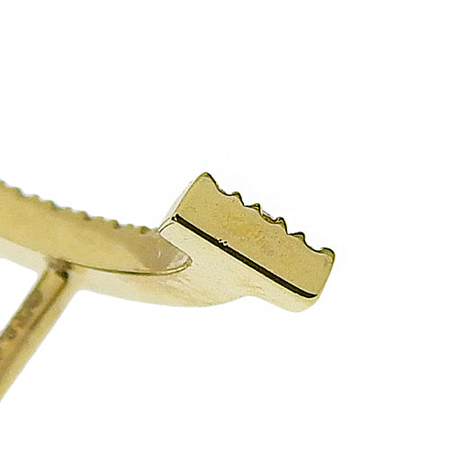 18K 黄金钻石微笑耳环