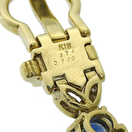 蓝宝石钻石手链，尺寸 9.74/直径 1.00 毫米，18K 黄金 (YG)