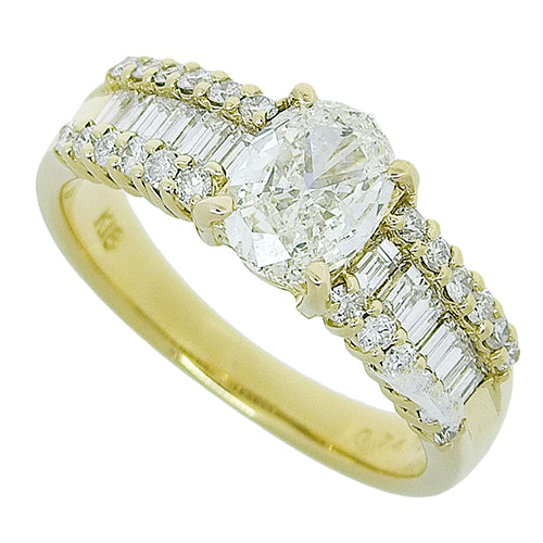 Diamond Ring D0.747,0.58 K18 Yellow Gold YG