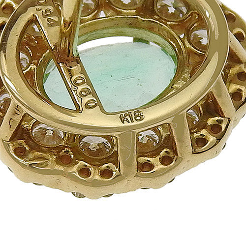 祖母绿钻石耳环 E0.94,0.97/D0.60,0.60  18K黄金  K18YG  首饰  珠宝  铺镶