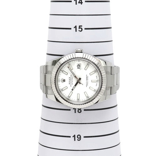 [Warranty included] 116334 Datejust 2 White Gold/Stainless Steel Automatic Watch, Random Number, Purchased in May 2015, White and Silver