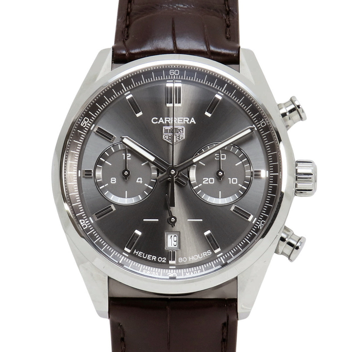 CBN2012.FC6483 Carrera Chronograph, Stainless Steel/Leather, Automatic, Gray