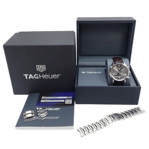 CBN2012.FC6483 卡莱拉计时码表 不锈钢/皮革 自动上链 灰色