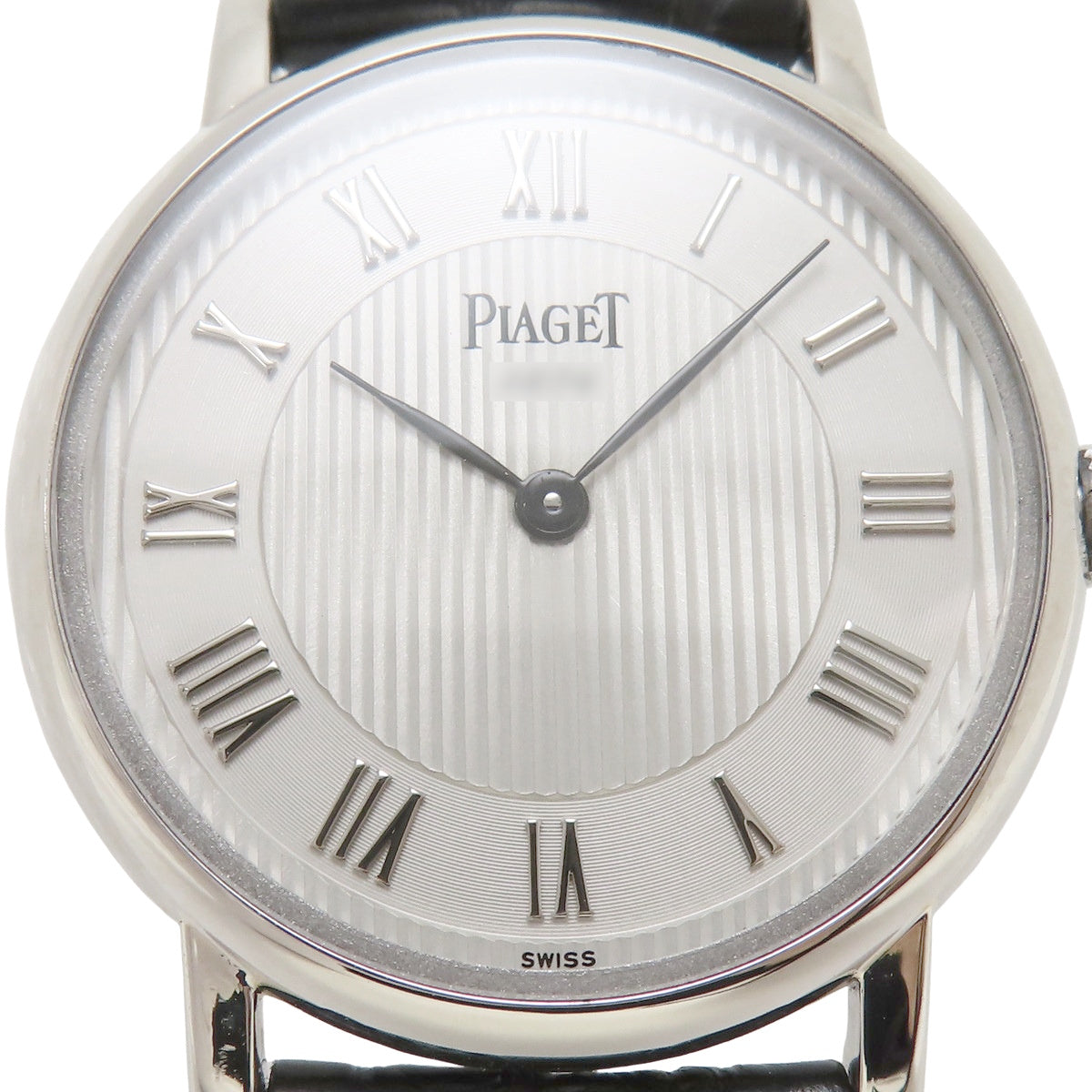 Tradition 125th Anniversary Model 80005 White Gold/Leather Quartz Women's