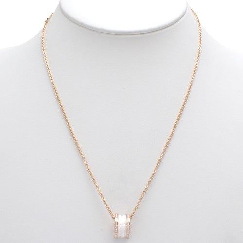 B.zero1 项链 钻石 K18 粉红金 PG 白色陶瓷