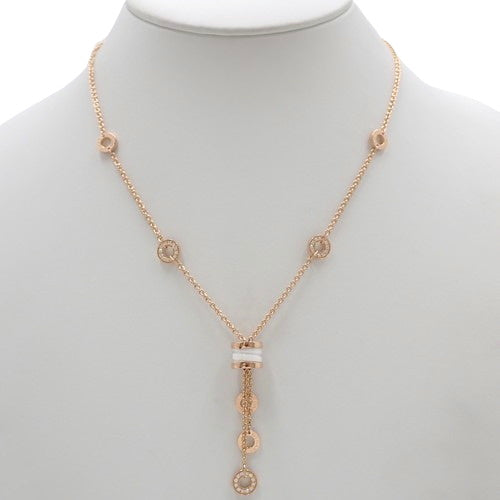 ビー・ゼロワン エレメント ネックレス ダイヤモンド K18 ピンクゴールド PG セラミック B-zero1