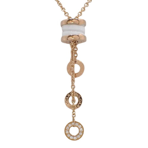B-zero1 Element Necklace Diamond K18 Pink Gold PG Ceramic B-zero1