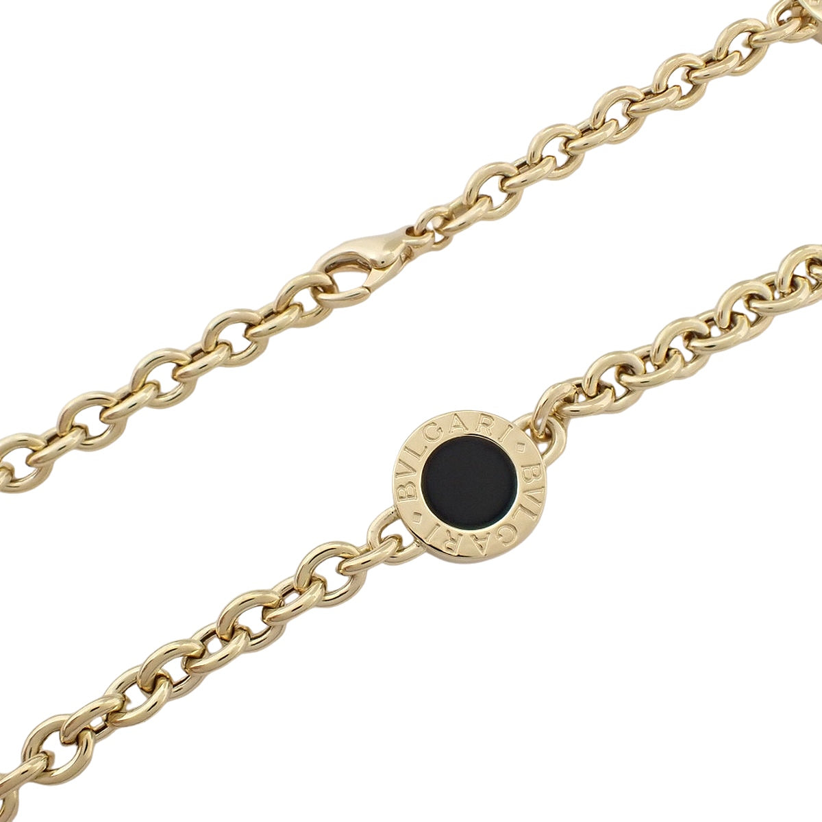 缟玛瑙和18K黄金长项链