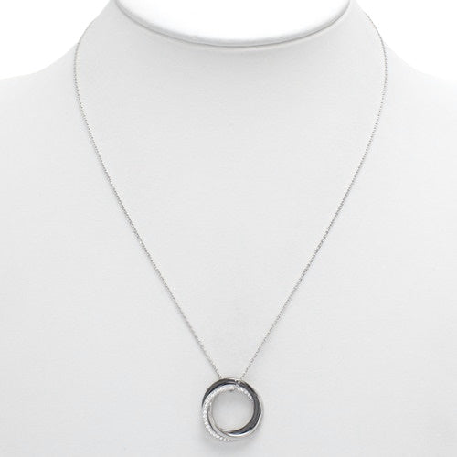 トリニティ ネックレス ダイヤモンド Pt950プラチナ K18 ホワイトゴールド WG セラミック