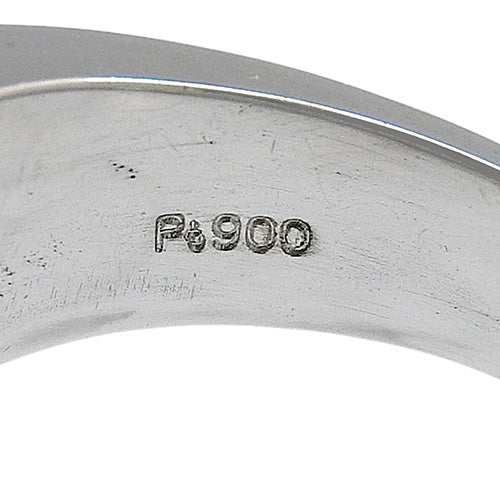 Signet Diamond Ring D0.28,0.12 Pt900 Platinum