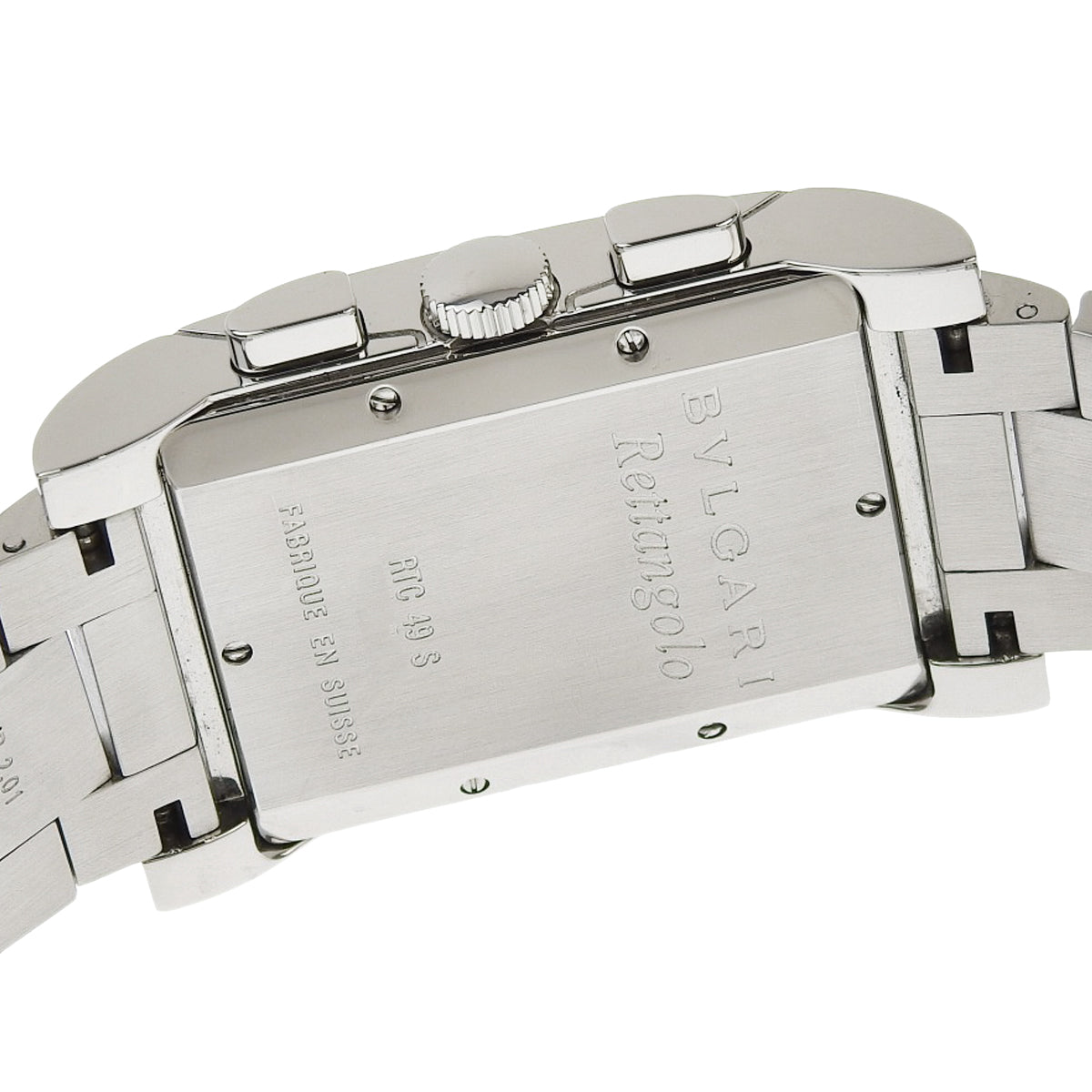 Rettangolo 计时码表 RTC49S 不锈钢黑色石英男士腕表