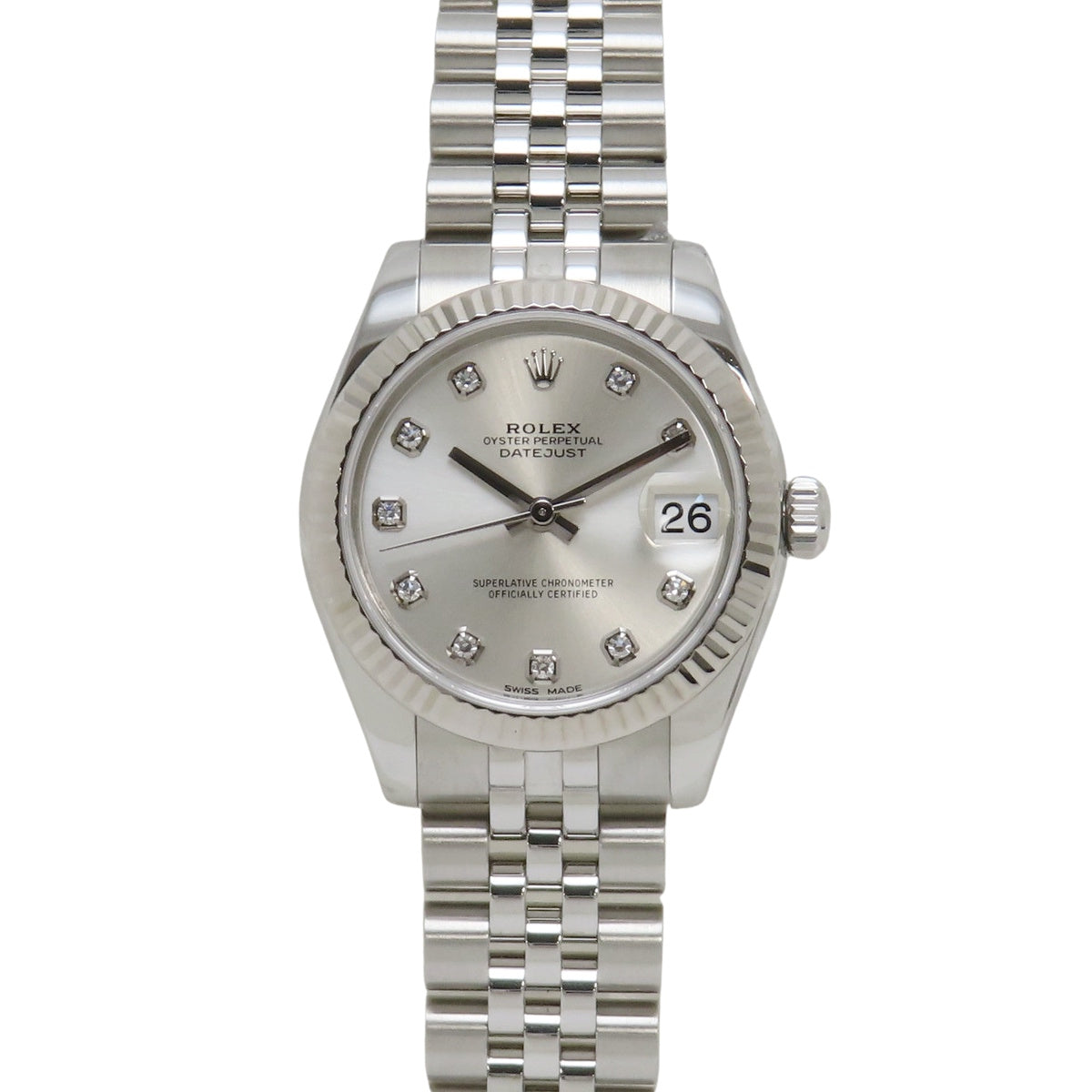 178274G Datejust WG/SS Random Serial Number Automatic Silver 10PD