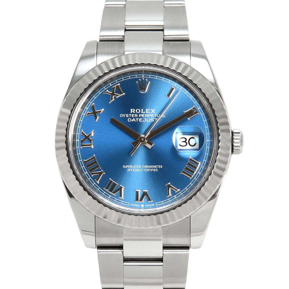 126334 デイトジャスト41 WG/SS ステンレス ランダム番 自動巻き ブルー