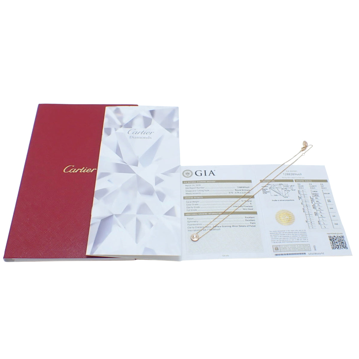 D'Amour 钻石项链 0.19K 18K 玫瑰金 PG 密镶珠宝吊坠