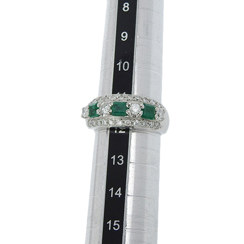 エメラルド ダイヤモンド リング E0.76/D0.70 Pt900プラチナ