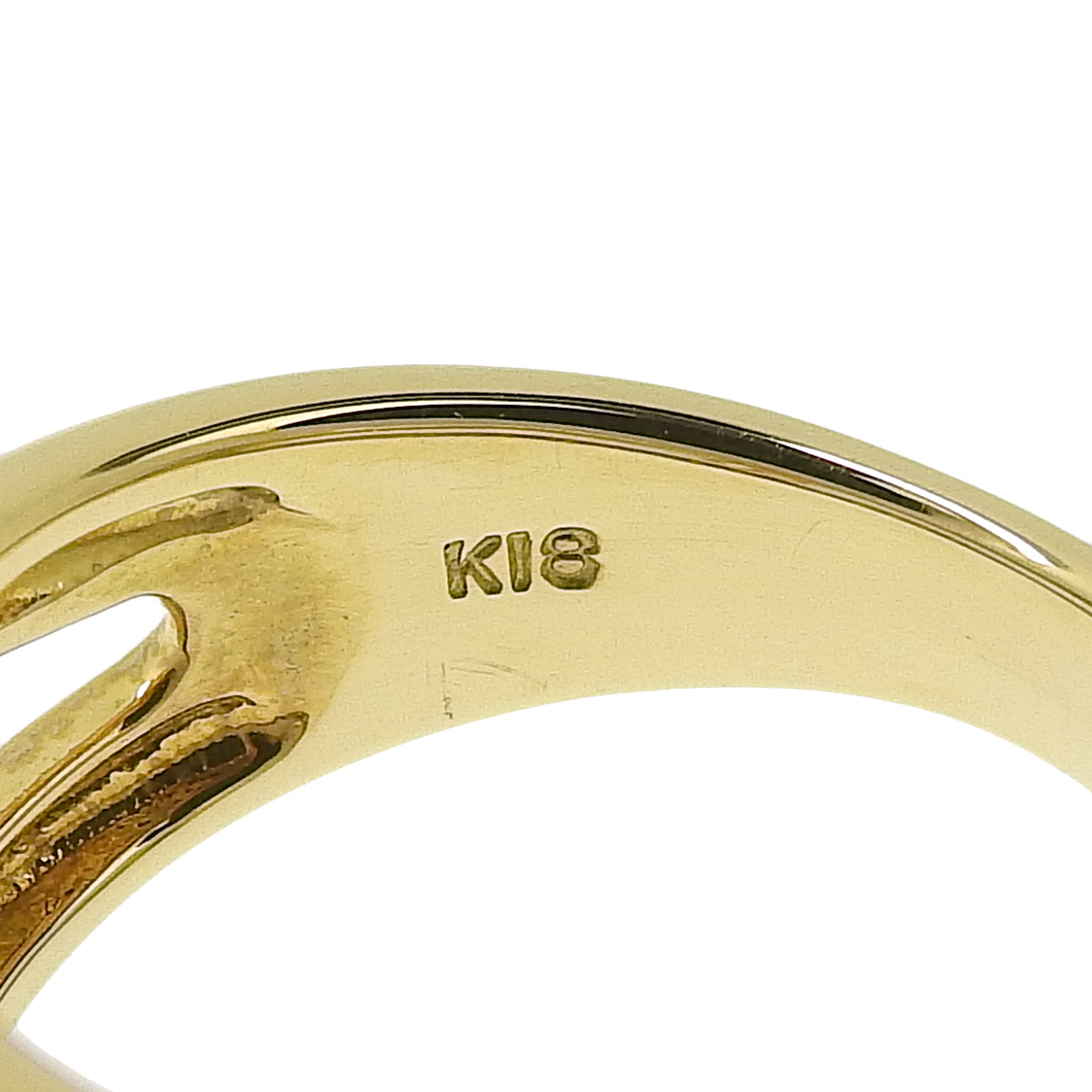 钻石尾戒 D0.20,0.18 K18 黄金 YG 1PD 线钻