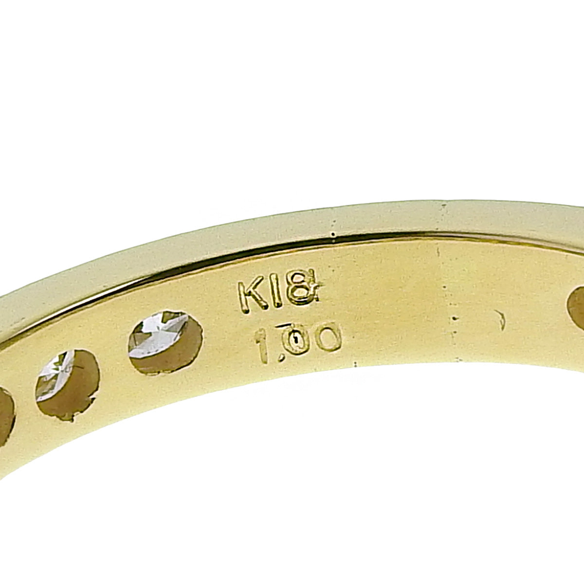 ダイヤモンド エタニティリング D1.00 K18 イエローゴールド YG