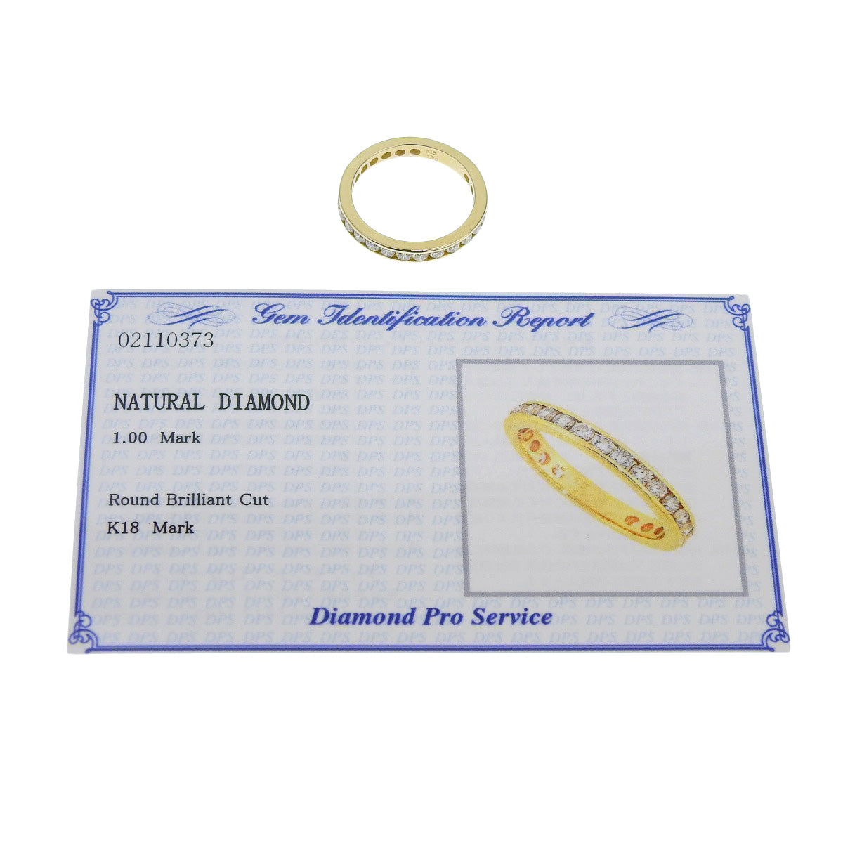 Diamond eternity ring D1.00 K18 yellow gold YG