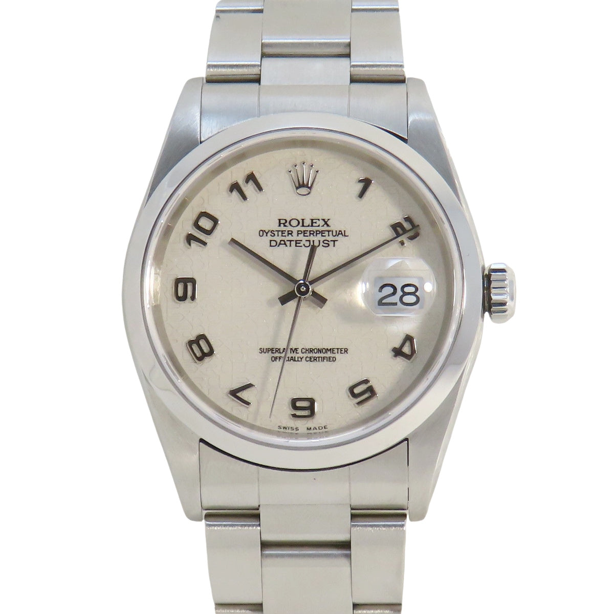 デイトジャスト 16200 SS K番 コンピューター文字盤 アイボリー 自動巻き メンズ