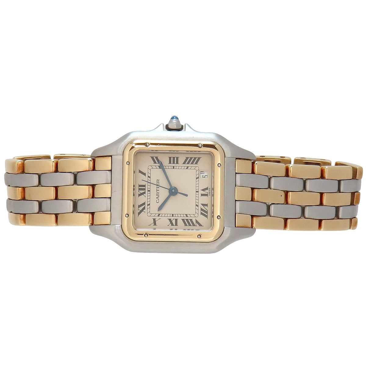 パンテールMM 3ロウ YG/SS アイボリー クオーツ レディース