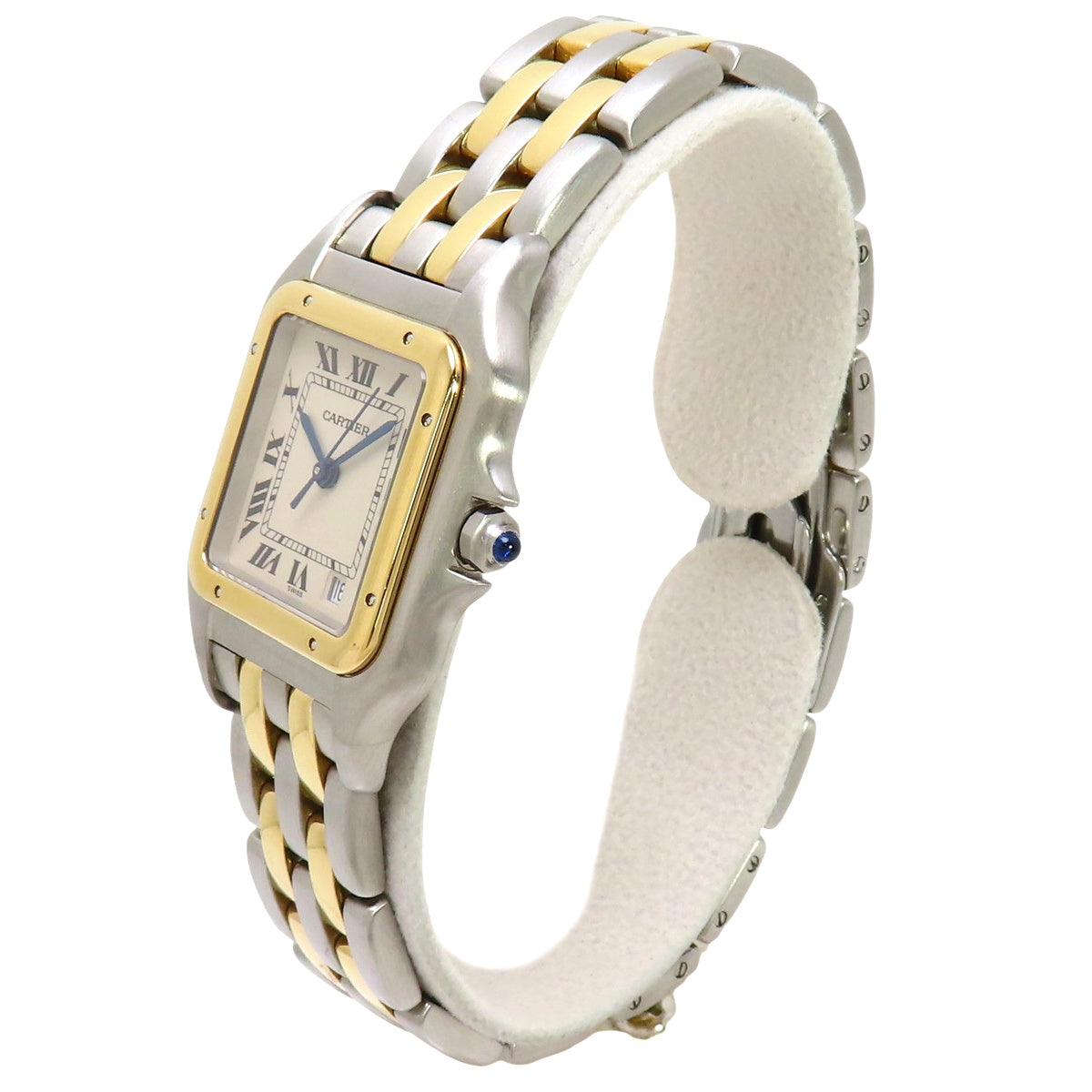 83083242 Panthère MM 2 Row YG/SS Quartz Ivory