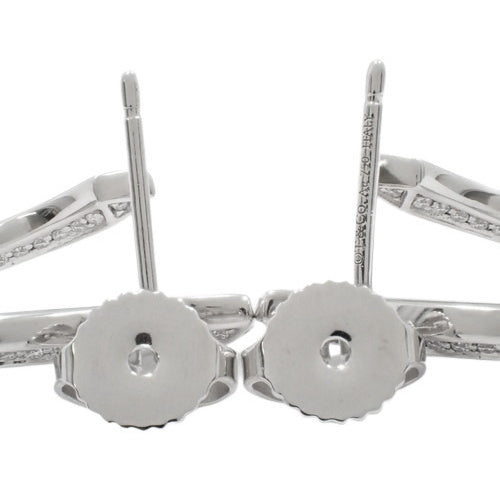 T One Open Hoop Earrings with Diamonds, D0.24/D0.24, 18K White Gold, WG