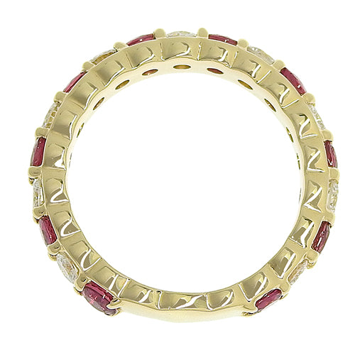 红宝石和钻石戒指 R1.50/D0.94 K18 黄金 YG