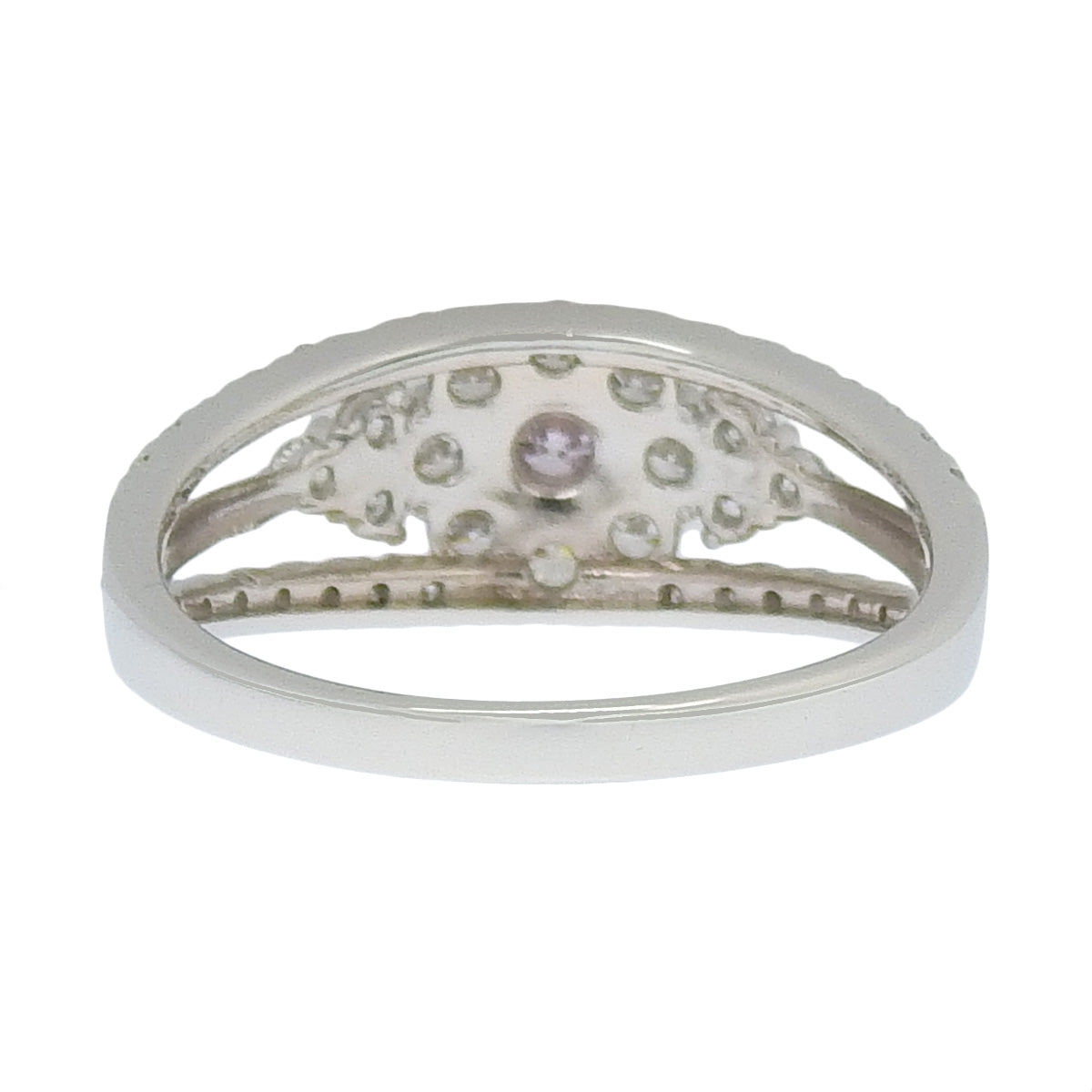 粉红钻石花朵戒指 PD0.079/D0.56 Pt950 铂金