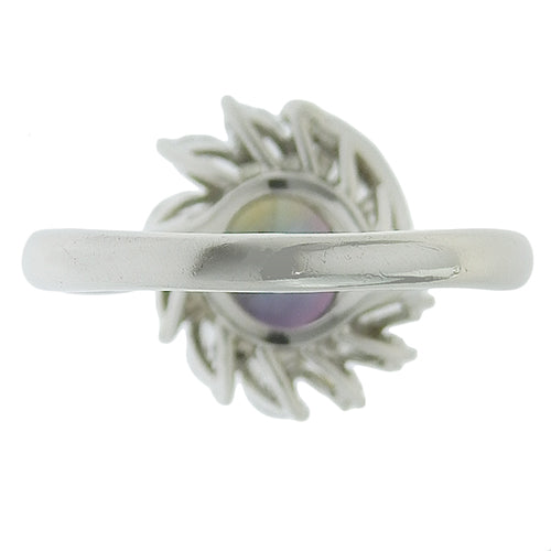 Sapphire and Diamond Ring S2.110/D0.647 Pt900 Platinum Color-Change Sapphire