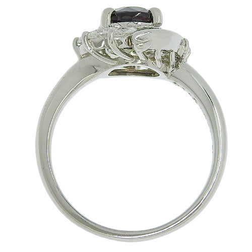 Sapphire and Diamond Ring S2.110/D0.647 Pt900 Platinum Color-Change Sapphire