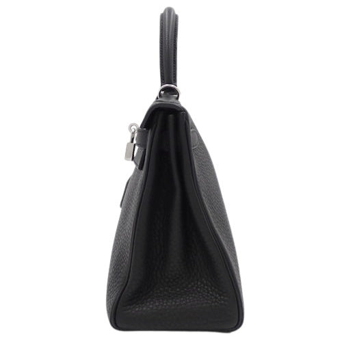 Kelly 28 (inner-stitched) Toray Clemence, palladium hardware, black, silver hardware, ▢K stamp