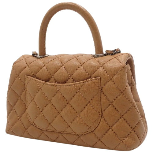 Matelasse Coco Mark Chain Shoulder Bag in Caviar Skin