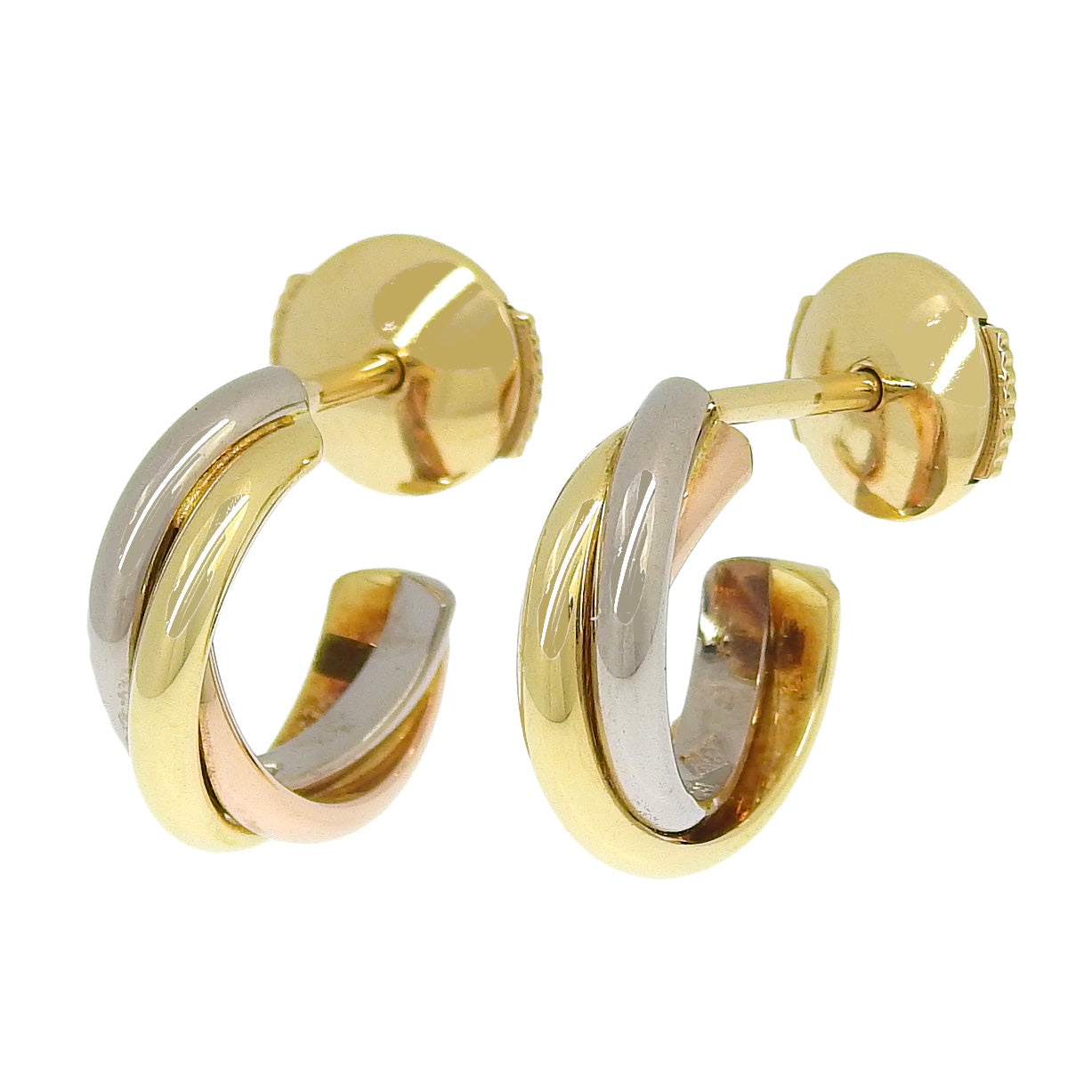 三位一体耳环 18K 黄金 (YG)、18K 粉金 (PG)、18K 白金 (WG)