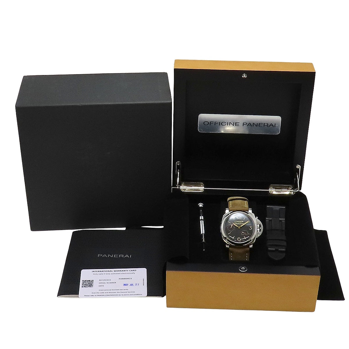 [保修在内] PAM00423 Luminor 1950 3 Days 不锈钢 手动上链 黑色