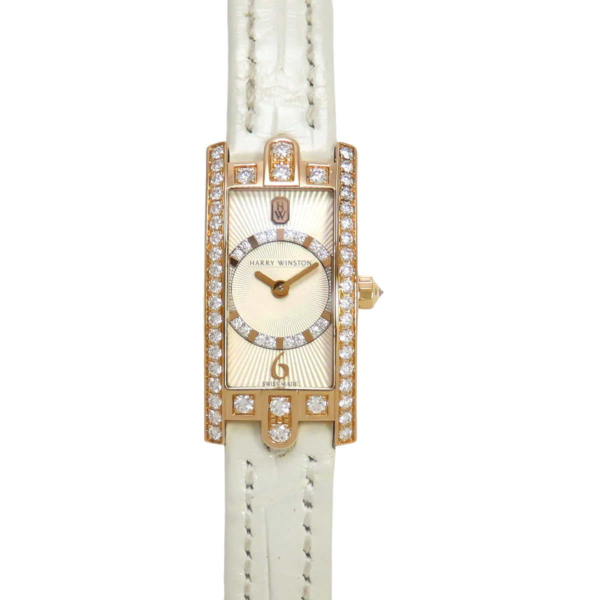 AVCQHM16RR037 Avenue C Mini Art Deco PG/Leather Quartz Silver