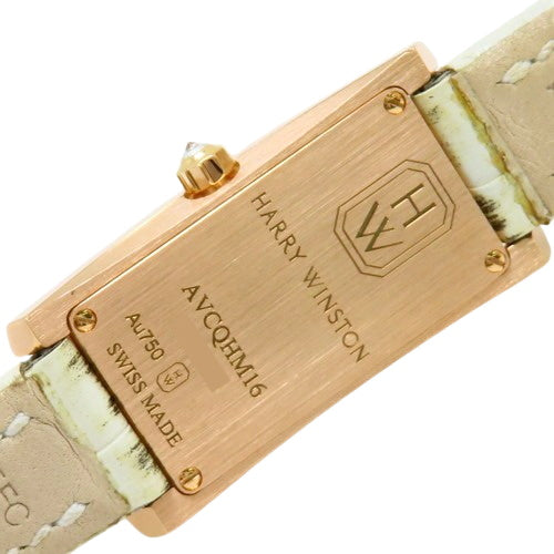 AVCQHM16RR037 Avenue C Mini Art Deco PG/Leather Quartz Silver
